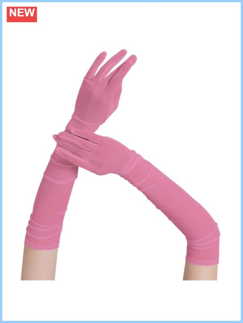Pure Mulberry Silk Elbow Length Gloves Stretchy Sheer Opera Bridal Evening